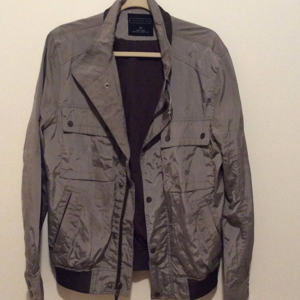 Forever 21 Men's Gray Light Spring Military Jacket